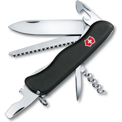 Нож перочинный Victorinox Forester 0.8363.3 111мм с фиксатором лезвия 12 функций черный - фото