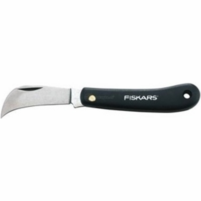 Нож садовый FISKARS изогнутый для прививок  (125880)
