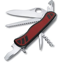 Нож перочинный Victorinox Forester One Hand 0.8361.MWC 111мм с фиксатором 10 функций красно-черный - фото