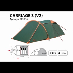 Палатка Totem CARRIAGE 3 (V2) TTT-016 - фото