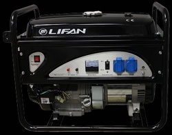 LIFAN 6500 (5GF-3, 220В, 5/5,5 кВт, 4-х тактный, бензиновый, одноцилиндровый, с воздушным  охлаждением, 13 л.с., объем 389см?, ручной запуск, 80 кг) - фото