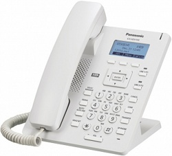 KX-HDV100RU (бел) SIP телефон, 1 линия, 1 LAN порт, БП в комплекте - фото
