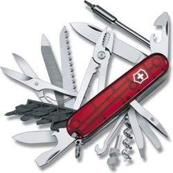 Нож перочинный Victorinox CyberTool 41 1.7775.T 91мм 41 функция полупрозрачный красный - фото