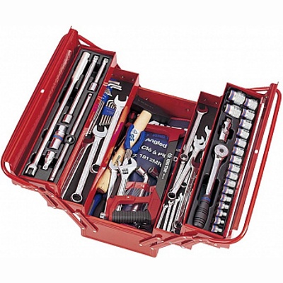 KING TONY Набор инструментов универсальный, раскладной ящик, 88 предметов KING TONY 902-089MR01