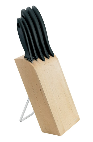 Набор ножей 5 шт. с деревянным блоком Essential Fiskars (FISKARS ДОМ) - фото