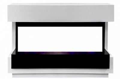 Портал для электрокамина Cube                             [Куб]    под очаг Astra 50 - белый с черным
