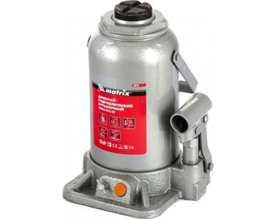 Гидравлический бутылочный домкрат 20 т, h подъема 244–449 мм MATRIX 50778