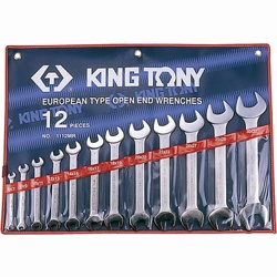 KING TONY Набор рожковых ключей, 6-32 мм, 12 предметов KING TONY 1112MR - фото