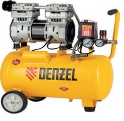 Безмасляный компрессор DENZEL DLS950/24 950 Вт, 165 л/мин, ресивер 24 л 58026 - фото