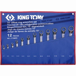 KING TONY Набор накидных ключей, 6-32 мм, чехол из теторона, 12 предметов KING TONY 1712MRN - фото