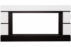 Портал для электрокамина Modern                              [Модерн]    под очаги Crystal 36/40 - белый с черным - фото