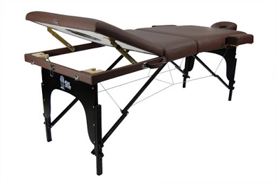 Массажный стол Atlas Sport 70 см складной 3-с деревянный (коричневый)