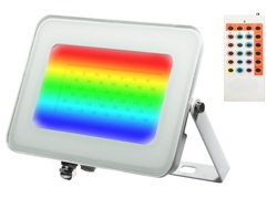 Прожектор светодиодный PFL -RGB-WH 30w IP65Jazzway драйвер в комплекте (Цветной+ пульт в комплекте, угол освещения 100с) - фото