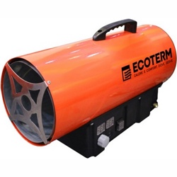 Нагреватель воздуха газ. Ecoterm GHD-50T прям., 50 кВт, термостат, переносной - фото