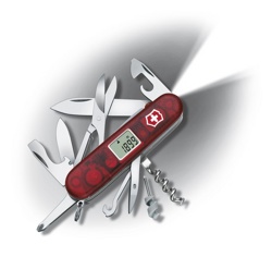 Нож Victorinox Traveller Lite, 91 мм, 29 функций, полупрозрачный красный - фото