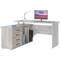 Компьютерный стол Сокол-Мебель КСТ-109 (правый, дуб сонома/белый) - фото