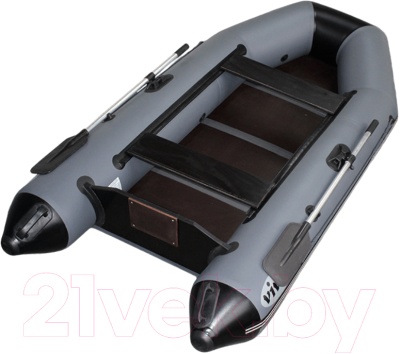 Моторная лодка Vivax Т280 с полом-книгой (с килем, серый/черный)