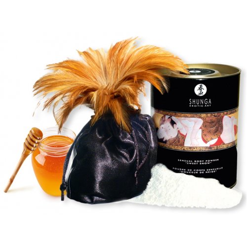 Съедобная пудра для тела Shunga Honey of the Nypmphs с ароматом меда 228 гр - фото