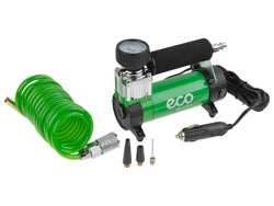 Компрессор автомобильный ECO AE-016-1 (12 В, 150 Вт, 40 л/мин, 10 бар (манометр 7 бар), съемный спир. шланг, сумка) - фото