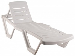 Шезлонг Ellastik Plast Элластик 187x63.5x32 (белый) - фото