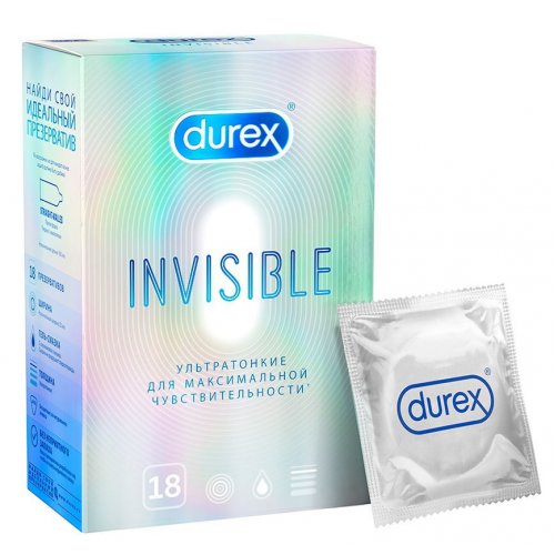 Презервативы Durex №18 Invisible (ультратонкие для максимальной чувствительности) - фото
