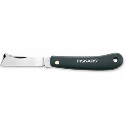 Нож садовый FISKARS плоский для прививок (125900)