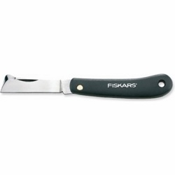 Нож садовый FISKARS плоский для прививок (125900) - фото