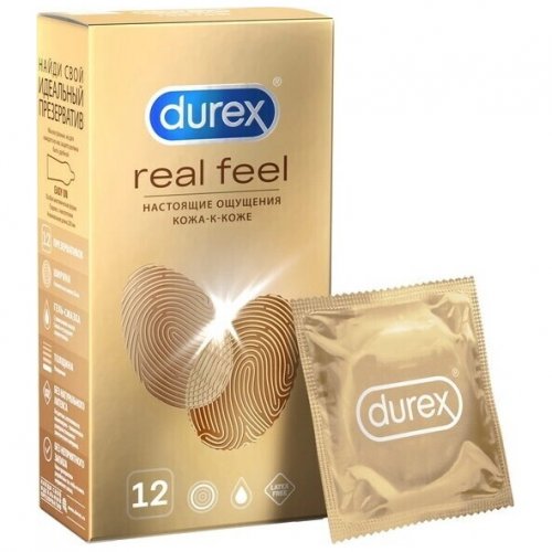 Презервативы Durex №12 Real Feel с эффектом кожа к коже - фото