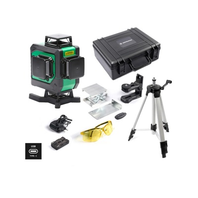 Комплект Лазерный уровень INSTRUMAX GL 4-360 Master SET+Штатив телескопический с резьбой 1/4 (5/8) дюйма TR-120 IM0175_K