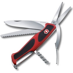 Нож перочинный Victorinox RangerGrip 71 Gardener 0.9713.C 130мм 7 функций красно-чёрный - фото