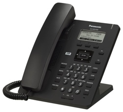 Panasonic KX-HDV100RUB (черн) SIP телефон, 1 линия, 1 LAN порт, БП в комплекте - фото