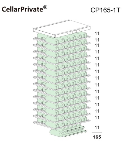 Винный шкаф CellarPrivate однокамерный на 165 бутылок CP165-1T Винный шкаф CellarPrivate однокамерный на 165 бутылок CP165-1T