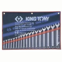 KING TONY Набор комбинированных ключей, 6-24 мм, 18 предметов KING TONY 1218MR01 - фото