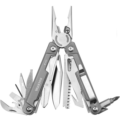 Мультитул Rocktol 27 в 1 со сменными битами, нержавеющая сталь, нейлоновый чехол