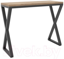 Барный стол Hype Mebel Амарион 120x55x110 (черный/дуб галифакс натуральный) - фото
