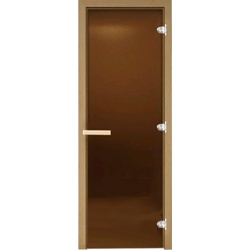 Дверь DOORWOOD 800*1900, Теплая ночь (бронзовое матовое), коробка осина - фото