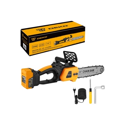 Пила цепная аккумуляторная бесщеточная в кейсе DEKO DKCHS 20, 12