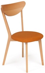 MAXI стул, орех/оранжевый (мягкое сиденье) - фото