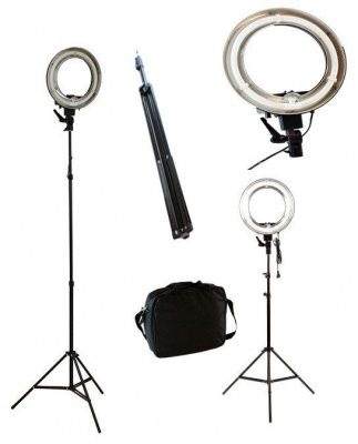 Кольцевая лампа на штативе для визажистов, парикмахеров, фотографов SiPL - фото