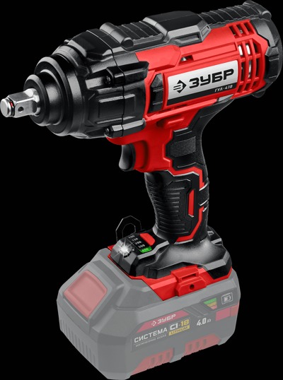 Гайковерт ударный ЗУБР С1-18, 18 В, 400 Н·м, без АКБ, (ГУЛ-410)