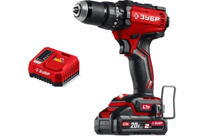 Бесщеточная ударная дрель-шуруповерт ЗУБР 20 В, 65 Н·м, 1 АКБ LMS (2 А·ч), (ДБУ-65-21)