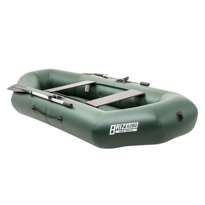 Лодка Бриз А280 надувное дно, зеленый Тонар