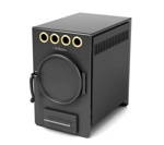 Печь отопительная НОРМАЛЬ-2 ТУРБО антрацит с нержавеющим конвектором,труба сверху ТМФ - фото