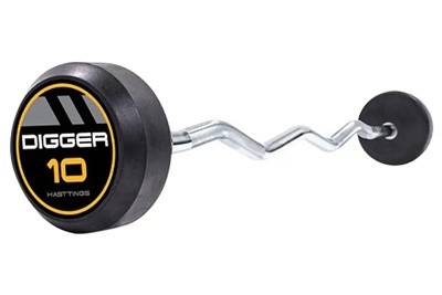Комплект изогнутых фиксированных обрезиненных штанг 5 шт от 10 до 20кг Hasttings Digger HD51G2B-10-20