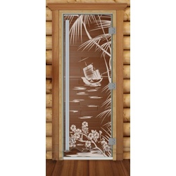 Дверь DoorWood Престиж Бронза матовая с рисунком, САТИН с рисунком 700х1900 - фото