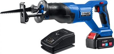 Бесщеточная сабельная пила ЗУБР Профессионал 20В 1 АКБ 4Ач SPB-180-41