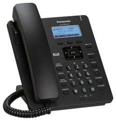 PANASONIC KX-HDV130RUB (черн) SIP телефон, 2 линии, 2 порта LAN, PoE, без БП - фото
