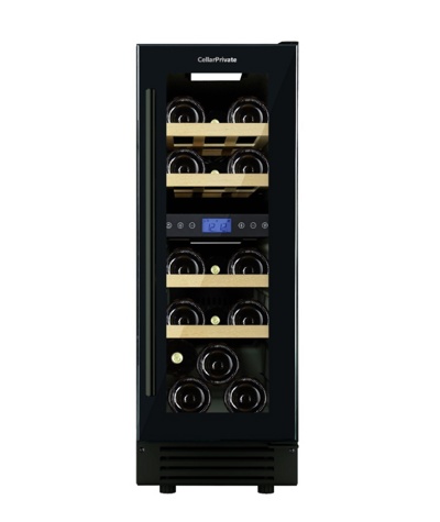 Винный шкаф CellarPrivate встраиваемый, двухзонный на 17 бутылок черный CP017-2TB Винный шкаф CellarPrivate встраиваемый, двухзонный на 17 бутылок черный CP017-2TB