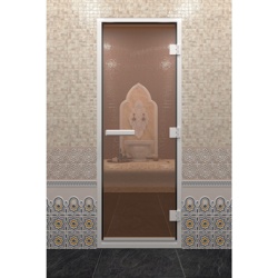 Дверь для ХАМАМ DOORWOOD 900 х 2000, 900 х 2100, БРОНЗА - фото