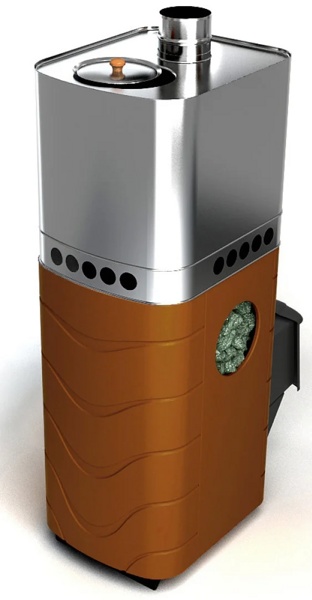 Печь банная Бирюса 2013 Carbon ДА ЗК терракота ТМФ